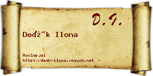 Deák Ilona névjegykártya